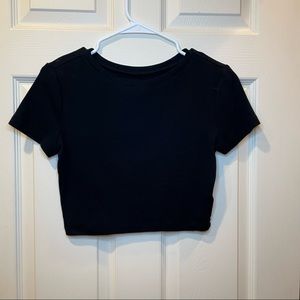 Black Crop top